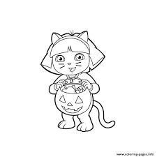 Anyone can seen her in the story book, coloring book, accessories and toys. Dora The Explorer Halloween S For Kidsd836 Coloring Pages Printable