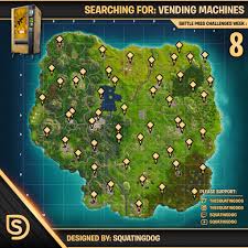 Fortnite vending machines will be one of the big things battle royale fans are looking for in the week 8 challenges. Fortnite Vending Machine Locations Season 9 When Is Fortnite Season 9 Coming Out