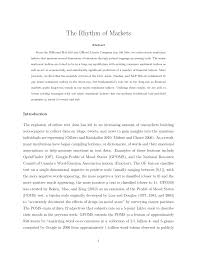 pdf the rhythm of markets