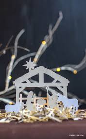 Printable nativity scene cut out. Papercut Nativity Scene Freebie Lia Griffith