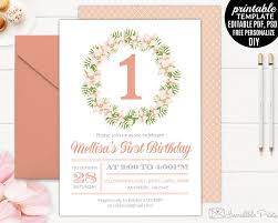 Editable Template Birthday Invitation Card Template Free Download Birthday Invitation Template Girl Birthday Invitation Floral Birthday Invit Floral Birthday Invitations Wedding Invitation Card Template Birthday Invitations
