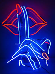 New Red Lips Finger Shhh Keep Quiet Neon Sign Acrylic Gift Light Lamp 24 X20 Neon Signs Neon Wallpaper Neon Aesthetic