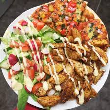 Asda Houmous And Veg Pizza With Homemade Chilli Wedges Wee Side Salad And A Good Dose Of Tesco Free From Salad Cream