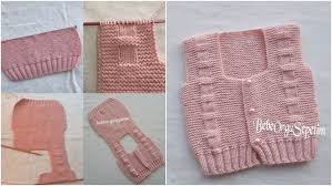 0 6 Ay Icin Bebek Yelegi Yapilisi Baby Knitting Patterns Bebek Bebek Yelek