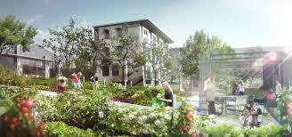 3d Garden Rendering Community Gardening Garden Pavilion Landscape Design