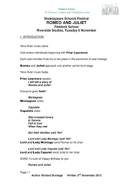Romeo And Juliet Performance Script For Pupils With Autism And Severe Learning Difficulties Teaching Resources