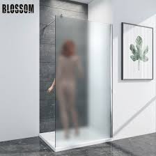 Clear glass doors provide the most visibility into your shower while frosted glass options have an opaque finish to conceal the shower interior. Wet Room Walk In Frosted Glass Shower Screen Door Bathroom China Bathroom Shower Bathroom Shower Door Made In China Com