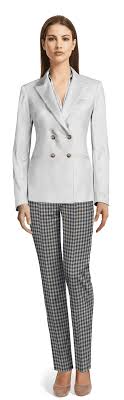 The word—which you might have learned from. Tailleur Spezzato Doppiopetto Bianco E Blu Marino Di Polyester Rayon 204 Sumissura