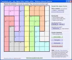 The total value of all numbers in a 3x3 box is always 45. Puzzlemix Com Puzzlemix Player Instructions Jigsaw Killer Sudoku
