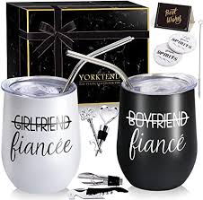 Whether it's for an engagement, housewarming, or for the holidays, our gift guide has 41 perfect gift this gift basket will knock their socks off! Amazon Com Engagement Gifts For Couples Engagement Gifts For Women For Boyfriend Fiance Girlfriend Fiancee Gifts Set Of 2 Wine Tumbler Gifts Idea For Bridal Shower Engaged Party