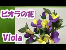 折り紙origamiの簡単かわいいビオラの花 折り方解説付き how to easily fold a biola youtube 折り紙 花 折り紙 折り紙 春