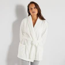 Comparez et achetez des peignoirs en polaire pas cher sur shopalike. Robe De Chambre Maille Peluche Lingerie Du S Au Xxl Blanc Neige Kiabi 10 50