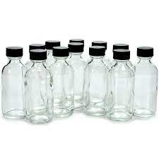Vivaplex 12 Clear 2 Oz Glass Bottles