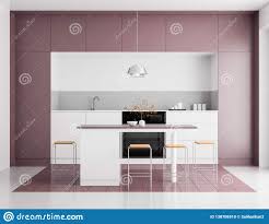 Quieres ver islas de cocina modernas 2019? Interior Brillante Moderno De La Cocina Diseno De La Cocina De Minimalistic Con La Barra Y Los Taburetes Ilustracion 3d Foto De Archivo Imagen De Cocina Interior 138706910