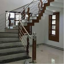 Find ideas and inspiration in these photos that will help you choose the right material for your staircase. Silver Bar Stainless Steel Pipe Stair Railing Rs 200 Square Feet As Trader Id 19780570591
