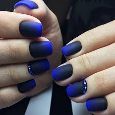Matte Black And Blue Ombre Nails 22 Beautiful Ombre Nail Art Designs Easy To Try Fashion Star Ombre Nail Art Designs Blue Nail Art Black And Blue Nails