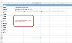 Google Sheets Random Name Generator By Flippity
