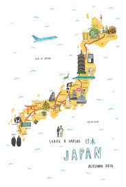 Japan Kidstravel Japan Map Illustrated Map Japan Illustration