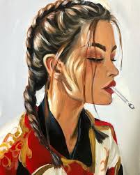 Some of my fav artworks ❤️💄🚧🙄 . . . . #art #artwork #painting #artist  #collector #artoftheday #saatchiart #mariafolger #portrait #contemporaryart  #acrylic #instaart #artofinstagram #