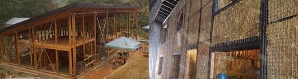 In wiarton, ontario there lives a wonderful hybrid/combination home consisting of double wall cordwood and strawbale/balewall. Straw Bale Homes Pse Consulting Engineers Inc