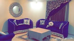 طقم كنب أزرق ملكي