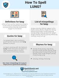 How To Spell Lung And How To Misspell It Too Spellcheck Net