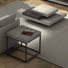 Casa design contract bates large cocktail table. Petra Coffee Table And Side Table Concrete Aspect And Steel Temahome