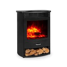 Xbeauty electric fireplace stove freestanding heater with realistic flame indoor portable infrared thermostat overheating safety system 1000w 1500w 16 inch com. Klarstein Bormio S Electric Fireplace 950 1900w Thermostat Weekly Timer Black
