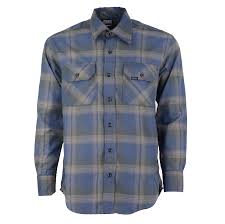 Sundown Heavyweight Flannel in Light Blue/Grey - Hillbilly Flannel Co.