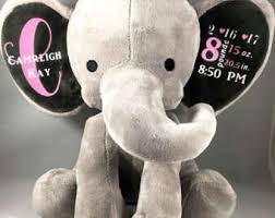 Birth Announcement Stuffed Animals Birth Announcement Elephant Baby Shower Elephant Birth Announcements Birth Announcement Stuffed Animal Keepsak Baby Stats Elephant Birth Elephant Baby Showers