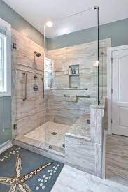 52 Walk In Shower Design Step In Large Doorless Showers In 2021 Farmhouse Master Bathroom Bathroom Styling Bathrooms Remodel