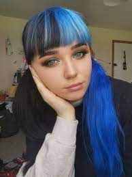 Split Hair Colour Split Hair Hair Color Blue Hair Color