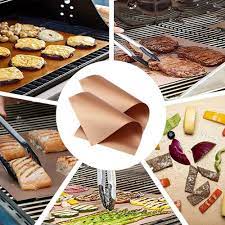 2 Pcs Kitchen Copper Chef Grill Mats Outdoor Bbq Tools Barbecue Roast Sheet Drop Shipping 40 33cm 34 23 5cm Drop Shipping Outdoor Bbq Grill Bbq Grill Mats Bbq