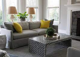 Look through gray couch yellow pillows pictures in different colors and. Dove Gray Sofa With Canary Yellow Pillows Transitional Living Room Yellow Pillows Bright Yellow Pillows Living Room Pillows