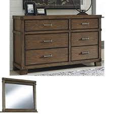 Ashley Furniture Signature Design Leystone Master Bedroom Dresser And Mirror Set 6 Drawer Bureau Dark Ashley Furniture Bedroom Ashley Furniture Furniture