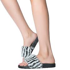 Yoki Womens Riri 23 Fur Sandals