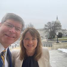 All last week, President Mitch Henry and First Lady Cindy Henry met with  congressmen and senators about supporting Faulkner University. They met  with staff members for Senator Katie Britt, Senator Tommy Tuberville,
