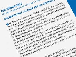 Restitution de la csg et crds pour les frontaliers. Csg Non Deductible Ou Deductible Explications