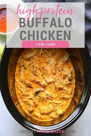 When it's cooked for hours, the chicken gets perfectly tender and juicy (basically, everything a piece of chicken should be). Healthy Crockpot Buffalo Chicken Low Carb Gf Low Cal Skinny Fitalicious