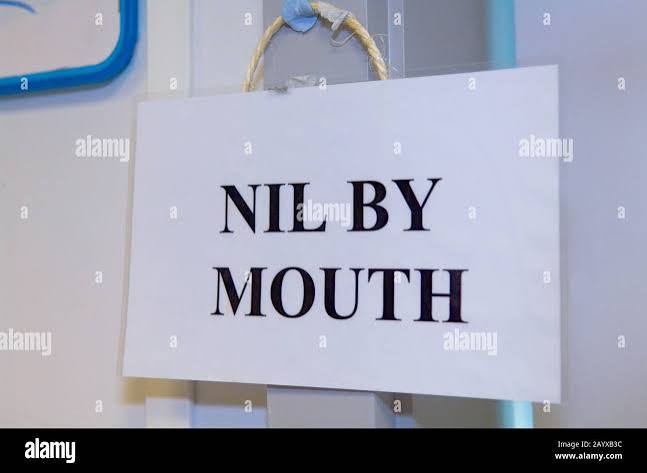 Nil by mouth hi-res stock photography and images - Alamy