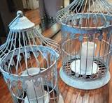 What can I add inside decor bird cages instead of candles?