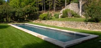 Bassin De Nage Traditionnel Avec Margelles En Pierre Naturelle Bassin De Nage Piscine Et Jardin Piscine