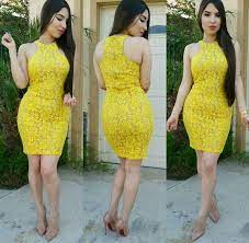 Amarillo Casual Wear Bodycon Dress Fashion