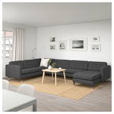 Landskrona Canape D Angle 6 Places Avec Meridienne Gunnared Gris Fonce Bois Ikea Ikea Corner Sofa Landskrona Corner Sofa