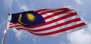 Jalur Gemilang Lukisan Bendera Malaysia Berkibar