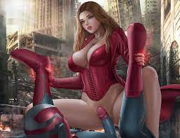 1boy 1boy1girl 1girls alexander dinh amazon position ankle grab  avengers big breasts blue eyes boots bottomless bottomless female breasts  brown hair city cleavage clothed clothing coat corset destruction imminent