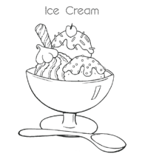 If a person eats half a cup, approximately the amount in th. Ice Cream Coloring Pages Playing Learning