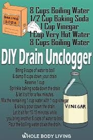 How To Unclog A Slow Drain Naturally Diy Drain Unclogger Drain Unclogger Cleaning Hacks Slow Drain
