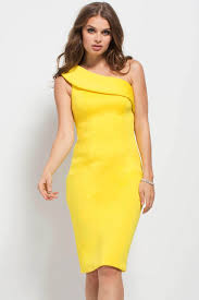 Jovani 59911 One Shoulder Fitted Cocktail Dress In 2020 One Shoulder Cocktail Dress Casual Cocktail Dress Knee Length Dresses
