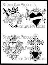 Four Sacred Hearts Stencil | Laurie Mika | StencilGirl Products